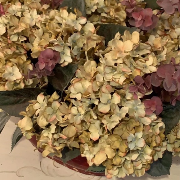 XL Faux Hydrangea Rustic Potted Floral - Picture 3 of 3